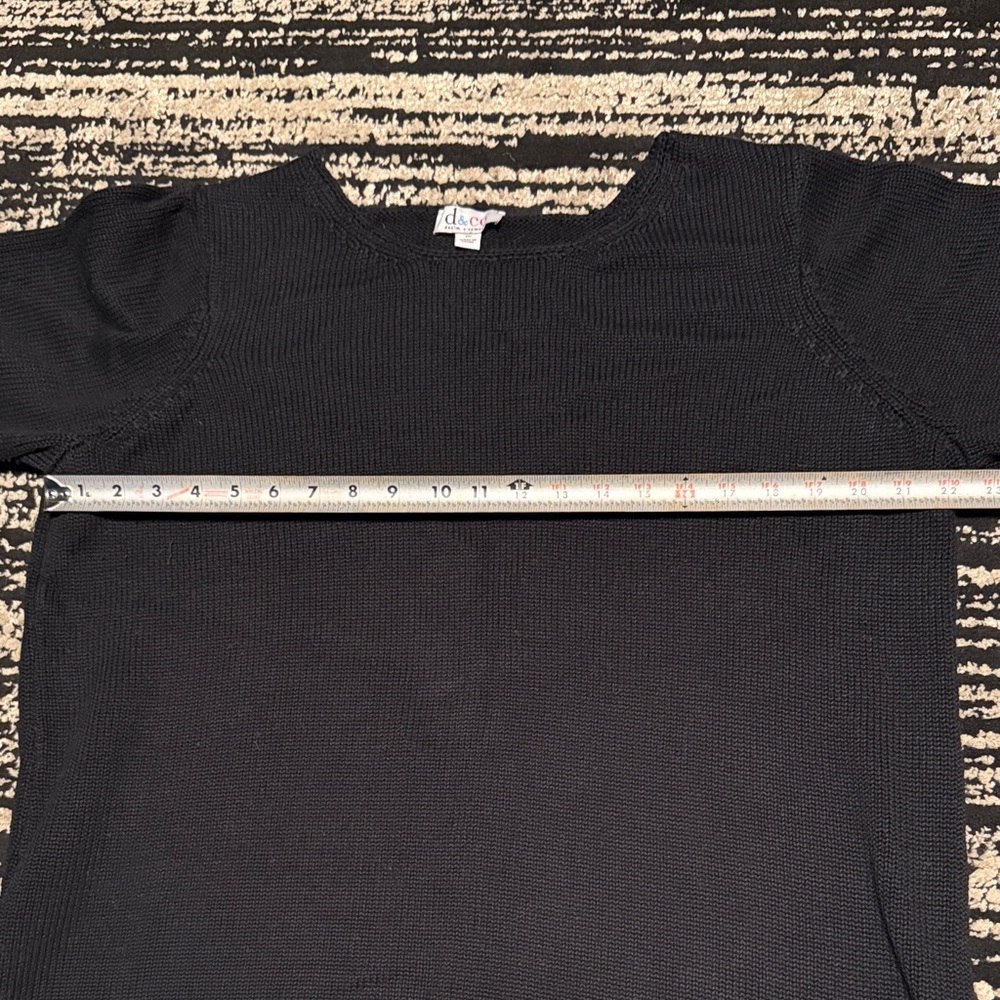 Denim&Co Black Knit Sweater - Picture 4 of 4